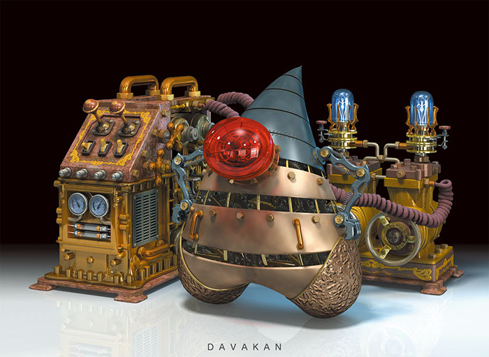 3DCG Illustration Strata DAVAKAN Steampunk ダバカン CGイラスト スチームパンク