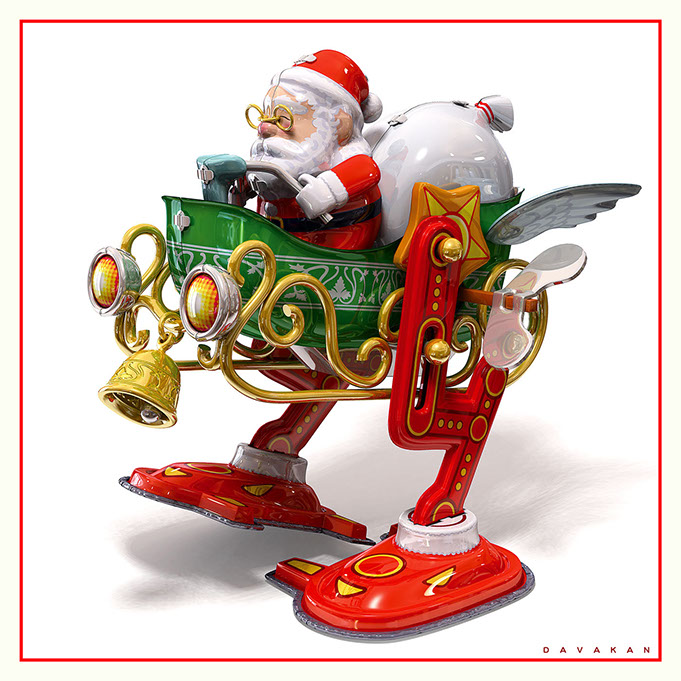 3DCG Illustration Strata DAVAKAN  ダバカン CGイラスト Tin Toy ブリキのおもちゃ