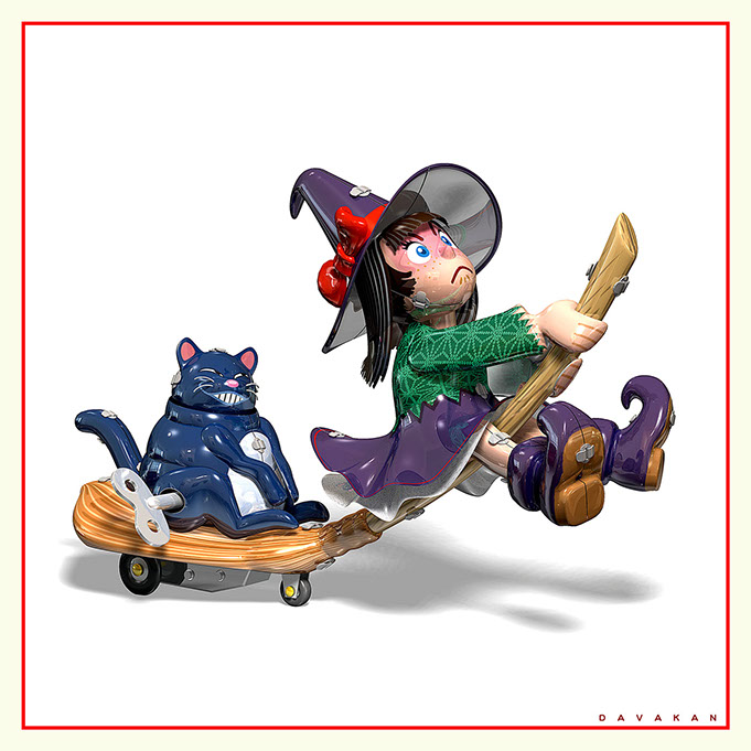 3DCG Illustration Strata DAVAKAN  ダバカン CGイラスト Tin Toy ブリキのおもちゃ