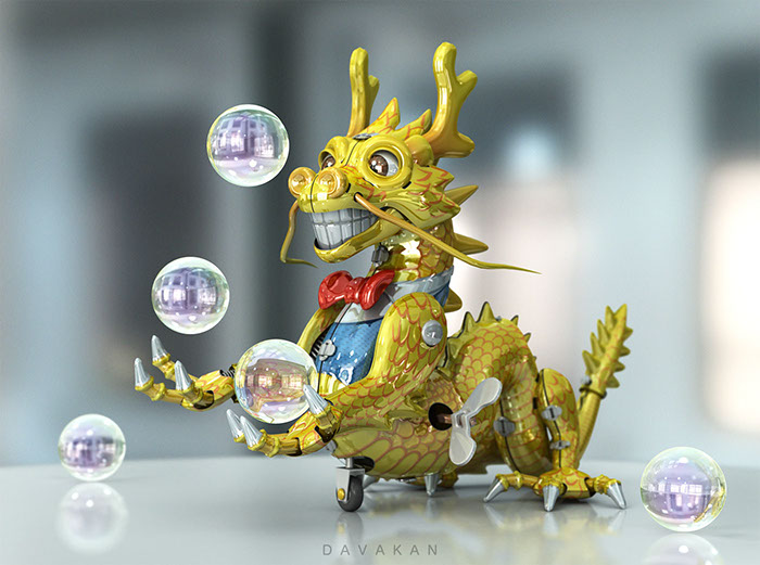 3DCG Illustration Strata DAVAKAN  ダバカン CGイラスト Tin Toy ブリキのおもちゃ