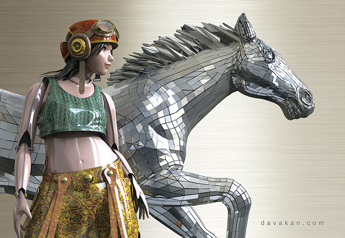 3DCG Illustration Strata DAVAKAN  ダバカン CGイラスト Tin Toy ブリキのおもちゃ