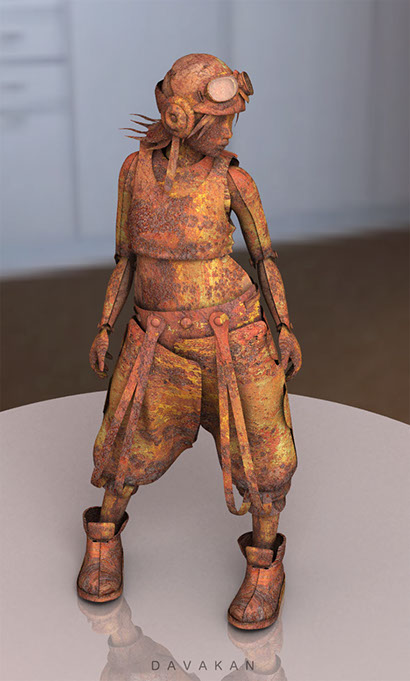 3DCG Illustration Strata DAVAKAN  ダバカン CGイラスト Tin Toy ブリキのおもちゃ